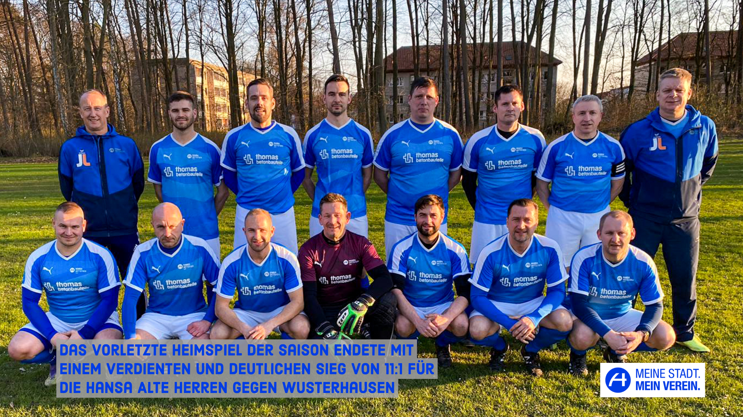 Nachholspiel der Hansa Alten Herren am grünen Donnerstag gegen Wusterhausen