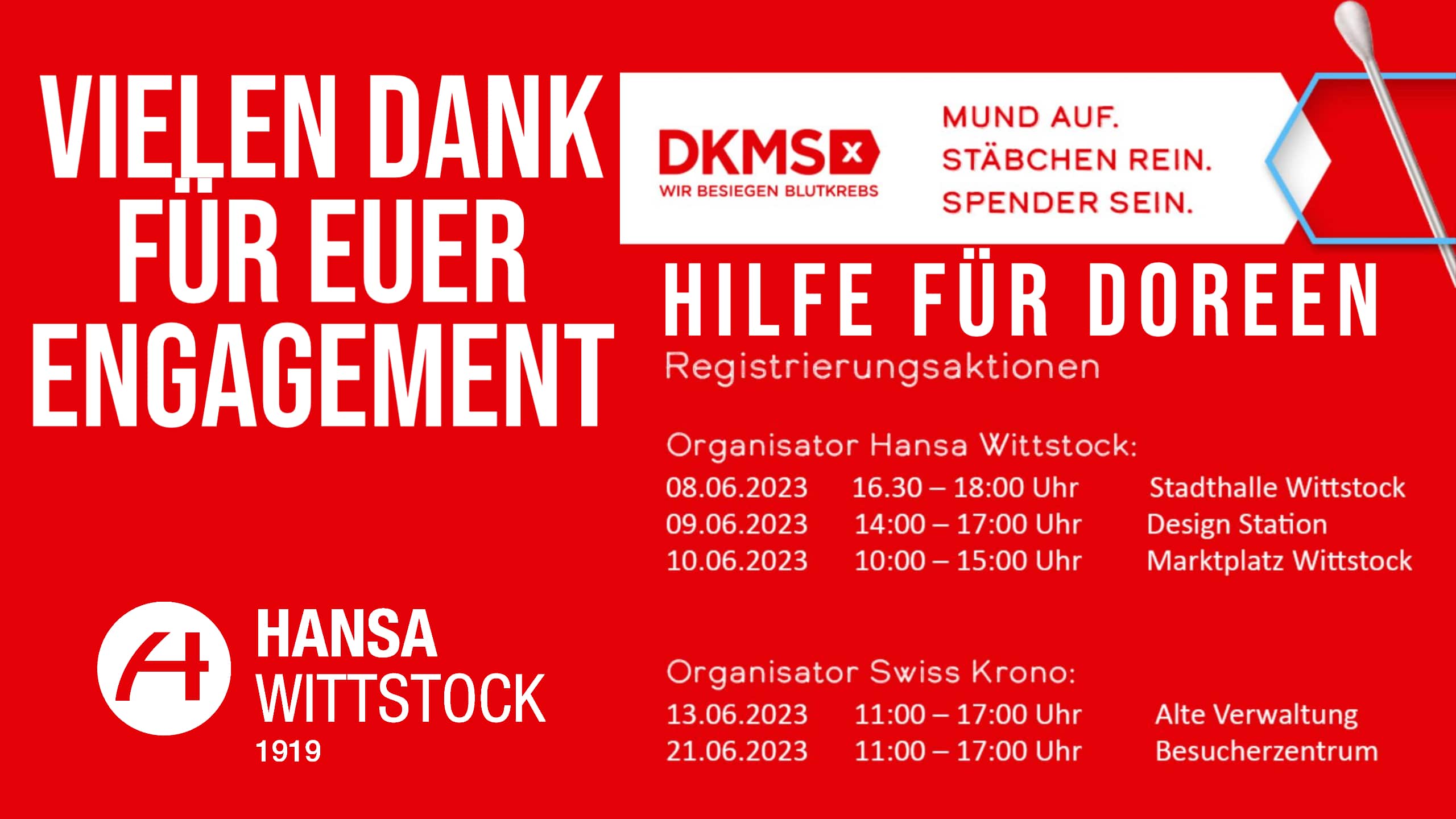 Bitte unterstützt unsere Aktion für „Doreen“!